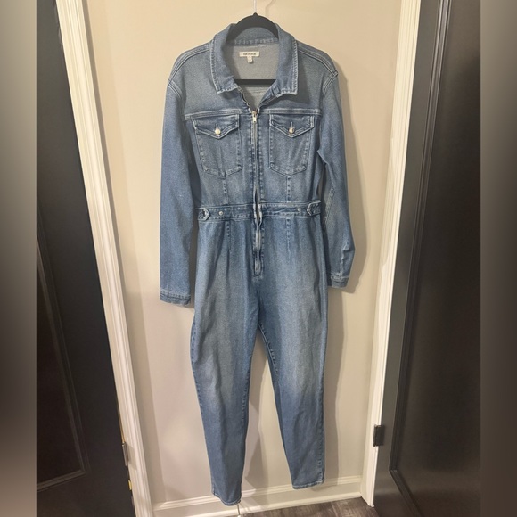 Good American Fit For Success Denim Jumpsuit Size 4 XL - Picture 2 of 4